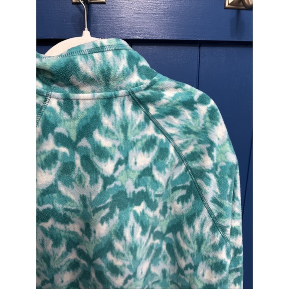 EDDIE BAUER (Large) Womens 1/4 Zip Polar Fleece Pullover Top Ikat Fabric - Picture 13 of 14